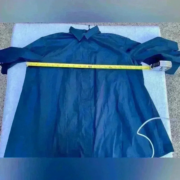 JARBO - NWT NAVY PUFFY SLEEVE COTTON BLOUSE - Picture 12 of 16